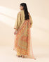 Unstitched Women's Yellow Lawn Printed Shirt Dupatta
